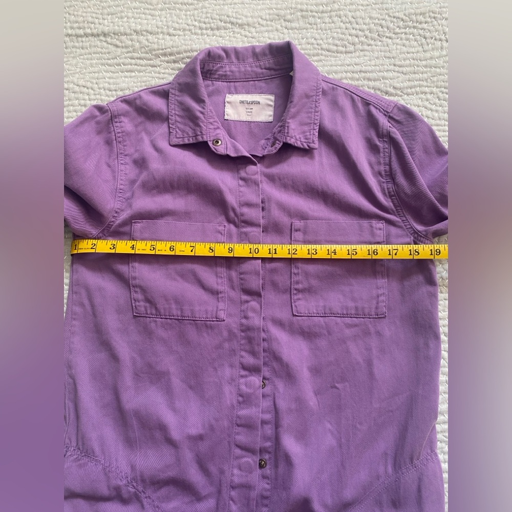 ONE TEASPOON Purple Jumpsuit Prophecy Purple Dove Romper Shorts Long Sleeve - Picture 9 of 12